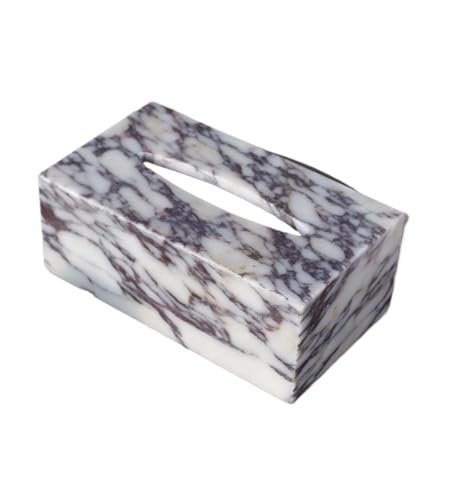 Boîte à mouchoirs en marbre et porte-serviettes rectangulaire de table