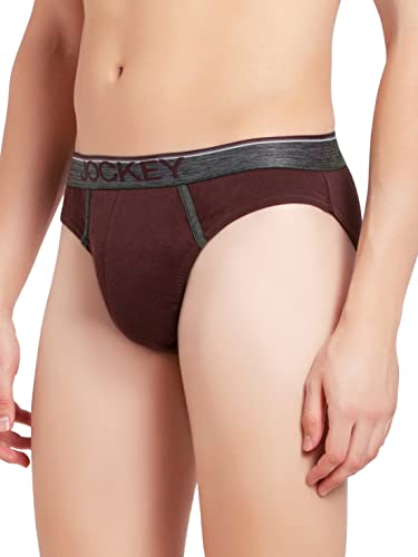 Image of Jockey 8044 Men's Super Combed Cotton Rib Solid Brief with Ultrasoft Waistband
