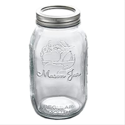 Homepointe X100374 Canning Jars, Glass, Regular Mouth, Quart., 12-Pk. - Quantity 2