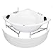 Produktbild AQUADE Badewanne 150 x 150 extra stabile Eckbadewanne mit Untergestell 150x150 cm Modell: Kassel + Armatur + LED + Kissen