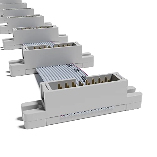 Excelvalley - Eurorack Flat Ribbon Flying Bus Cables Modular Synth Synthesizer [60 Cm - 24"] #TOP4