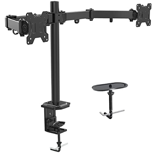 STANDOPIA Monitorhalterung Für 2 Bildschirme (17-40 Zoll) - Bis 12kg Pro Monitor, Höhenverstellbar, VESA 75/100