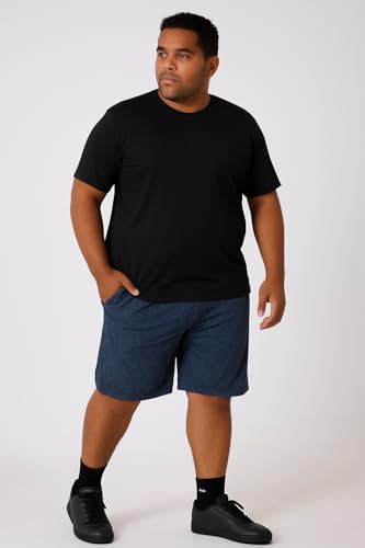 Kit 3 Shorts Bermuda Dry Fit Anti-Suor Plus Size Masculina Academia Treino G1 ao G3 (Preto/Cinza/Azu