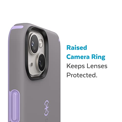 Speck iPhone 15 Plus & 14 Plus Case - Slim Phone Case with Drop Protection, Scratch Resistant with Soft Touch for 6.7 inch iPhone Case - Dual Layer Case, Cloudy Grey/Spring Purple CandyShell Pro - image 4