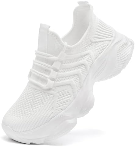 Platform Sneakers for Women Tennis Running Slip on Shoes Walking ...