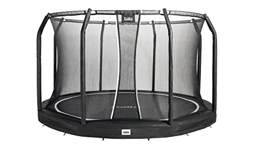 Salta Premium Ground - Bodentrampolin mit Sicherheitsnetz - Rund - ø 251/305/366/396/427 cm - Grün/Schwarz (⌀ 366 cm, Schwarz)