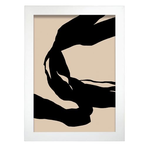 Nacnic Raffish Color Strand Poster. In Assorted Scribble Decorative frame for your living room, bedroom, home. Wall art print. Sizes A4 with White Frames