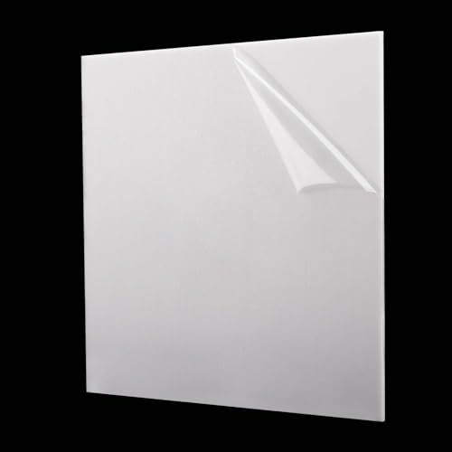 Image of SINJEUN 6 Pack 12 x 12 Inch White Acrylic Sheet, 1 /8 Inch Thick Acrylic Cast Plexiglass Board Plexiglass Panels for Craft, Signs, Painting, Photography Background, Display Stand