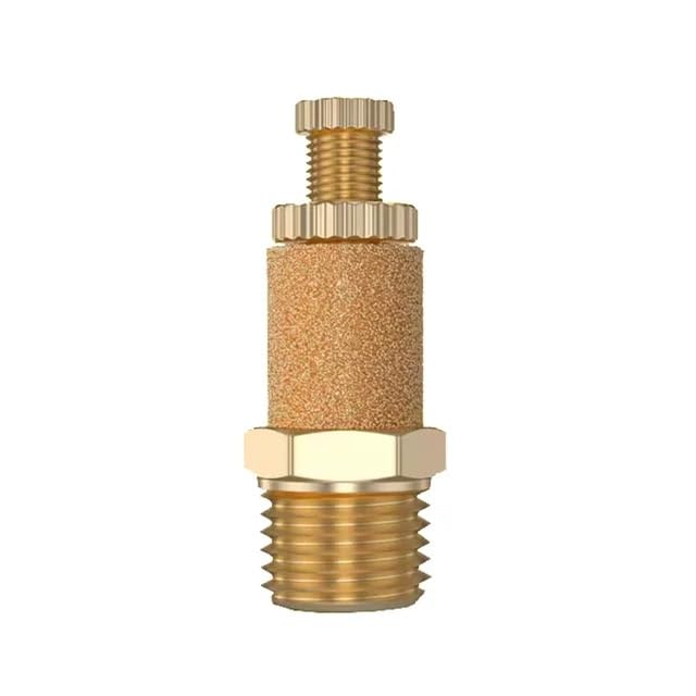 Tłumiki gazowe z gwintem BSP, miedziowane, 1/8", 1/4", 3/8", 1/2", 3/4" 1" Tłumik do rur wydechowych pneumatycznych, 5 szt.(No3,BSP1)