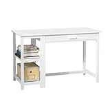 AHORRO DE ESPACIO: Con 1 cajón y 2 estantes laterales, te ofrece un gran espacio para guardar tus libros, archivos, bloc de notas, accesorios, etc. La superficie con dimensiones (LxAn) 58cmx120cm, le brinda un espacio de trabajo espacioso.