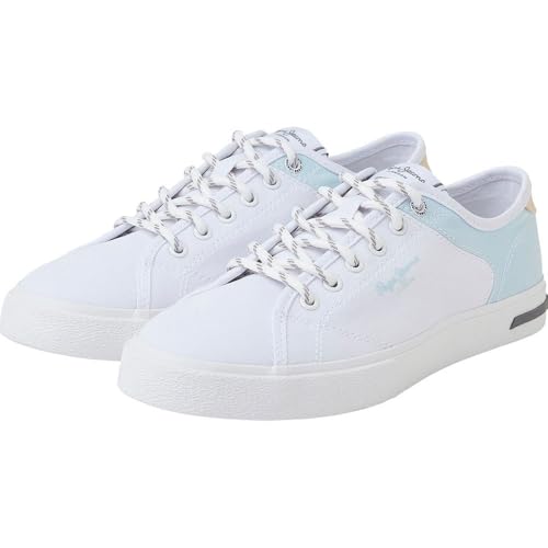 Pepe Jeans Damen Kenton Road Mix W Sustainable Sneaker, White, 36 EU