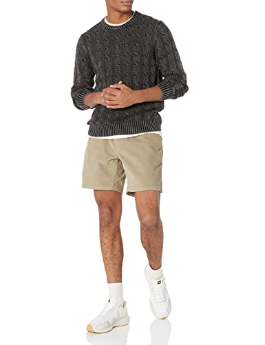 Goodthreads Men's Soft Cotton Cable Stitch Crewneck Sweater4