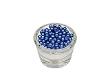 Fädelloch: ca. 1,5 mm 100 Perlen 6mm blau/königsblau 352 // Kuststoff Bastelperlen Drahtsterne Wachsperlen Perlenkette