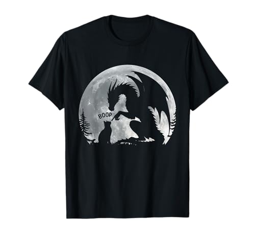 Dragon Boop Cat Full Moon T-Shirt