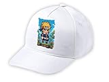 Gorra Blanca NIÑO Maestro Ninja pixelart 8 bits 16 bits Manga Serie Blanca Kid Cap