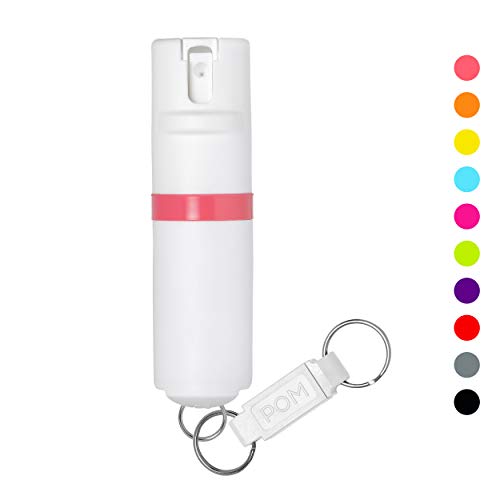 POM Grey Flip Top Pepper Spray Keychain - Maximum Strength OC Spray