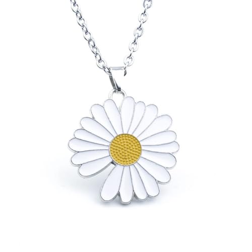 Collier Hip-Hop pour Hommes ZXQUEGF en acier inoxydable durable avec pendentif chrysanthème