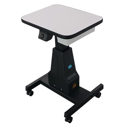 Mesa de Instrumentos motorizada para optometría óptica, 40 x 48 cm, Profesional, Ajustable, con elevación eléctrica, para Taller de oftalmología, Mesa de Trabajo con cajón(Black)