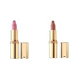 L'Oréal Paris Colour Riche Original Creamy, Hydrating Satin Lipstick Bundle with Argan Oil and Vitamin E, Tickled Pink, Fairest Nude, 1 Count Each