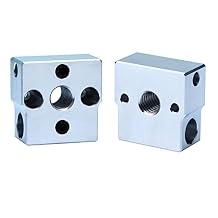 2PCS CR-6 SE Ender 3 Neo Heater Block Aluminium Heating Block with Silicone Socks for CR-6 SE/CR-6 MAX/CR-5 Pro/CR10 Smart/Ender 3 Neo/V2 Neo/Max Neo Cartridge Sensor Block