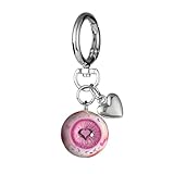Gajfdns Gothic Eyeballs Keychain Goth Bag Charms for Backpack Horror Eyeball Purse Charm Gothic Accessories for Women (Pink)