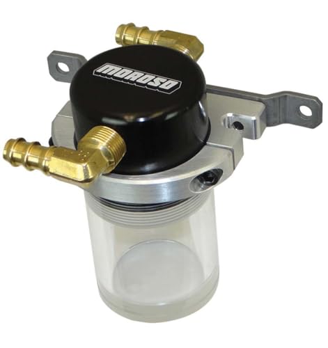 Moroso 85683 Universal Small Body Air/Oil Separator in Black w/Clear Bottom