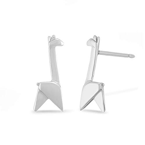 Boma Jewelry Sterling Silver Origami Giraffe Stud Earrings #TOP1