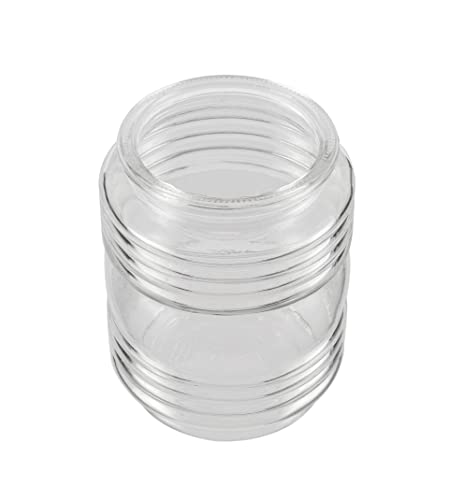 Image of Aspen Creative 23603-02, Replacement Clear Jelly Jar Glass Shade, Use For Indoor And Outdoor, 5-5 /8 inchDia x 4-3 /4 inchH /Fitter 3-1 /4 inch, 2 Pack