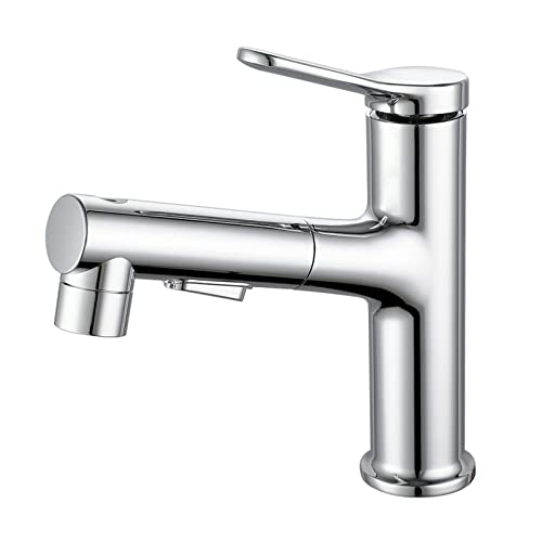 Robinet de salle de bain avec pulvérisateur extractible mitigeur eau chaud froid