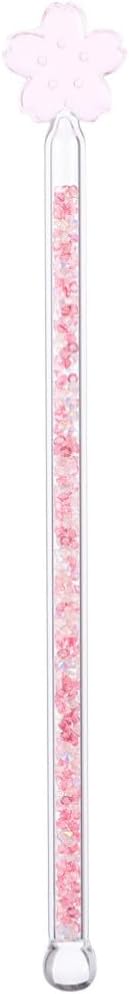 Creative Glass Drink Stirrer Stick Crystal Gem Pink