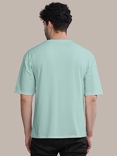 Image of BULLMER Trendy Front and Back Printed Oversized Round Neck T-Shirt for Men - Pack of 2