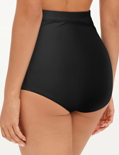 Women's High Waisted Bikini Bathing Suit Bottoms Swimsuits Tie Side Tummy Control Full Coverage Swimwear Ruched3