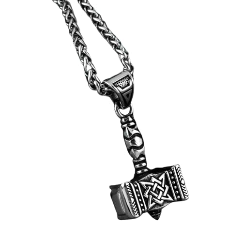 Marteau viking de Thor : collier pendentif homme en style punk celtique