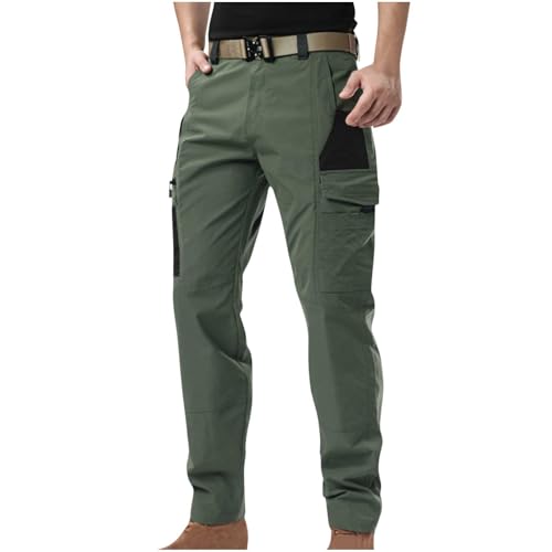 Men's Casual Cargo Pants Patchwork Workout Joggers Sweatpants for Men Straight Casual Outdoors Fitness Trouser