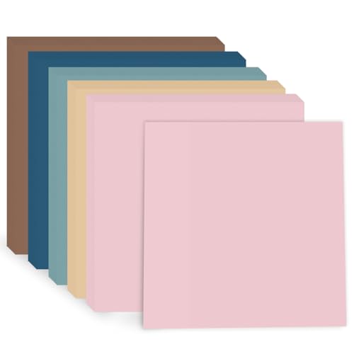 Papier cartonné 30x30 cm Whaline couleurs terre bohème pour scrapbooking lot de 50