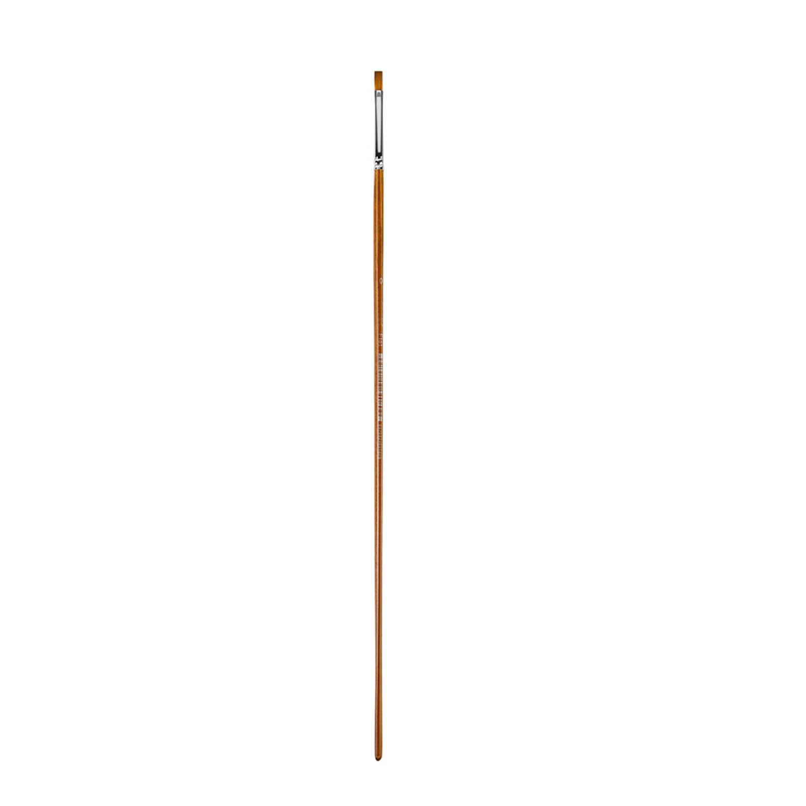 Rbrmhm Flat Front 0 Professional Artist Brush Flat/Round/Fan Tip Paint Brush For Acrylic Watercolor Oil Painting Wood Handle Nylon Bristles