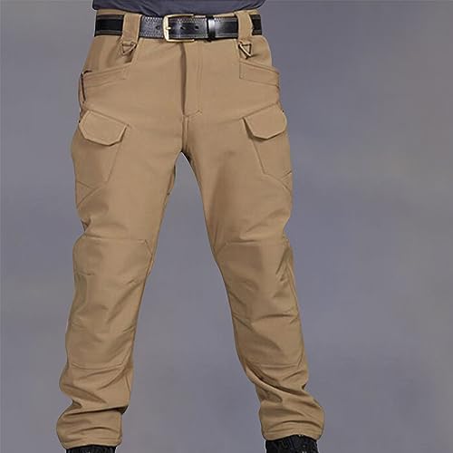 Muscularfit Mens Pants Big and Tall Multi Pockets Buckle Zipper Cargo Pant Causal Loose Solid Sports Trousers Trendy Clothes2