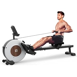 Neezee Rowing Machines, Rower Machines for Home Gym with Aluminum Rail, Water Rowing Machine with Tablet Stand, Water Resistance and LCD Display Rowing Machine