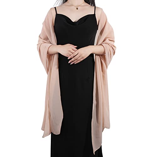 Ladiery Plus Size Chiffon Shawls and Wraps for Evening Party, Women Lightweight Bridal Wedding Shawl Soft Sheer Scarf2