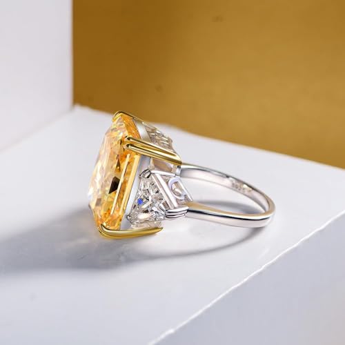 14K Solid Gold over S925 Women Promise Ring with 13 * 16MM Pink Moissanite, Romantic Gift for Engagement or Wedding4