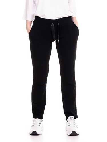 Pantalon côtelé femme LEONE 1947 noir et blanc anti-frottement confortable