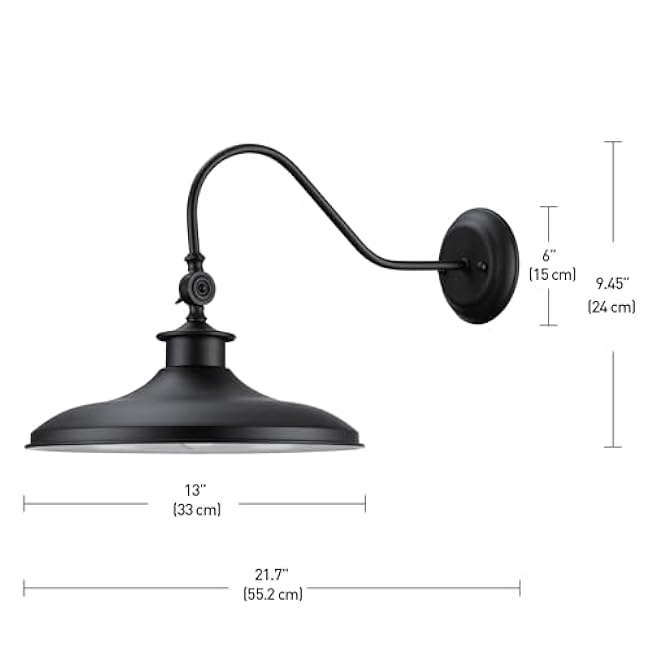 GLOBE Electric 44095 Aedan 1-Light Swivel Wall Sconce, Black Finish