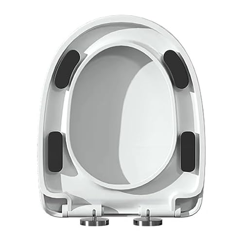 Abattant WC en U avec fixation par le haut et charnières réglables pour un nettoyage facile