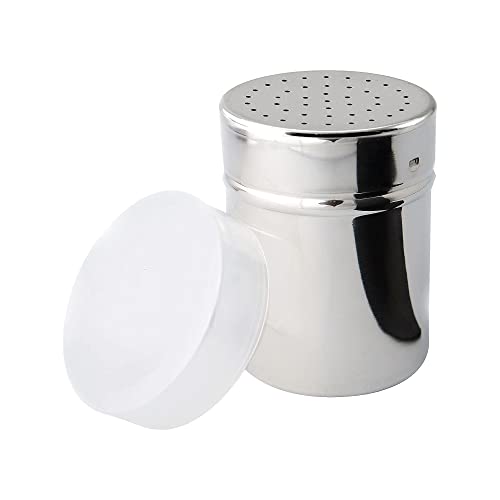 Cuisinox Small Spice and Salt Shaker Stainless Steel Dredges with Lid, Small Holes