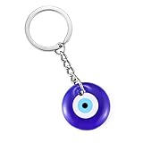 Evil Eye Keychain Key Ring for Women Men Car Good Luck Lucky Charm Protection DIY Key Chains Ring