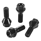  PGVXEM 4 Stück Schwarze Radschraubenmuttern, kompatibel mit E30 E36 E46 E60 E90 36136781150
