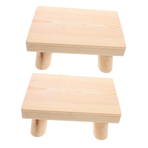 Luxshiny 2Pcs Wooden Step Stool Lightweight Childsafe Design for Easy Mobility Kitchen Bathroom Smooth Edges Construction for Boys