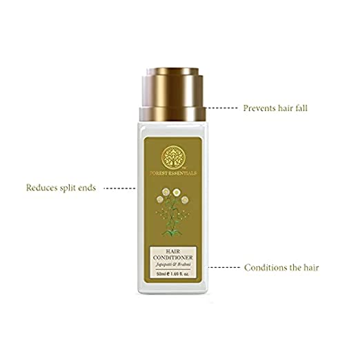 Image of Forest Essentials Hair Conditioner Japapatti & Brahmi | Ayurvedic Hair Conditioner | Nourishing Natural Conditioner for Dry, Frizzy & Chemically Treated Hair | For Women & Men | Travel Size