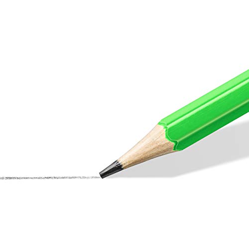 Lápis Grafite Nº 2HB Sextavado, Staedtler, Wopex Neon, 180F BK6 06, 6 Unidades