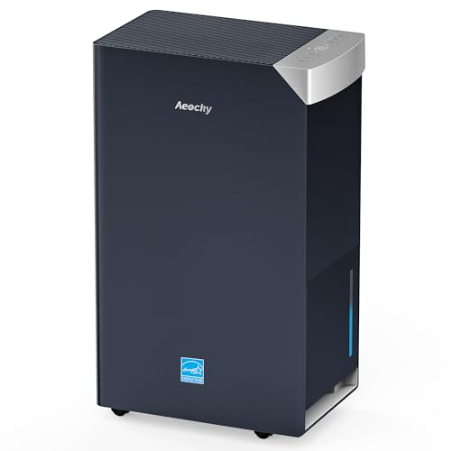 4500 Sq.Ft Most Efficient Energy Star 2024 Dehumidifier,AEOCKY Max 74 Pint/D(Standard 52Pint/D) Smart Compressor Dehumidifier with Drain Hose, Intelligent Humidistat,for Basement,Bedroom,Hom
